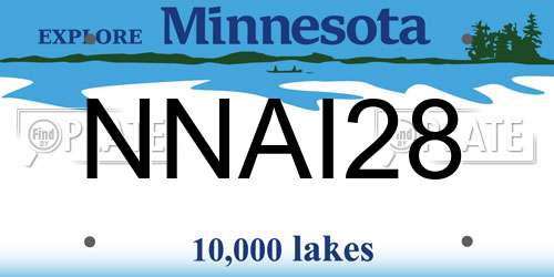 NNAI28 Minnesota License Plate