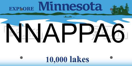 NNAPPA6 Minnesota License Plate