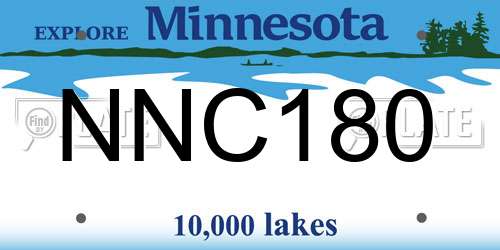 NNC180 Minnesota License Plate