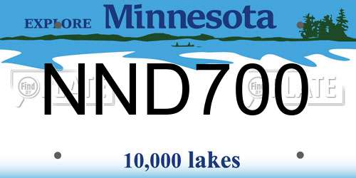 NND700 Minnesota License Plate