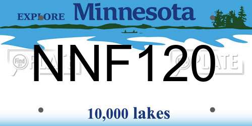 NNF120 Minnesota License Plate