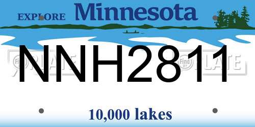 NNH2811 Minnesota License Plate