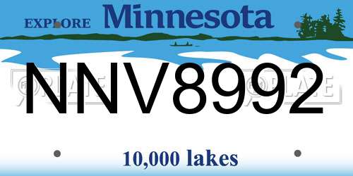 NNV8992 Minnesota License Plate