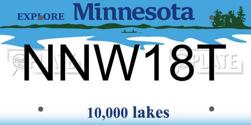 NNW18T Minnesota License Plate