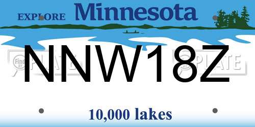 NNW18Z Minnesota License Plate
