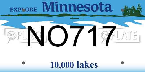 NO717 Minnesota License Plate