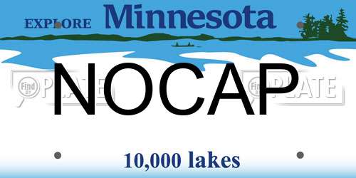 NOCAP Minnesota License Plate