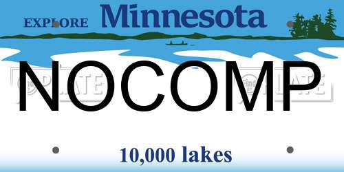 NOCOMP Minnesota License Plate