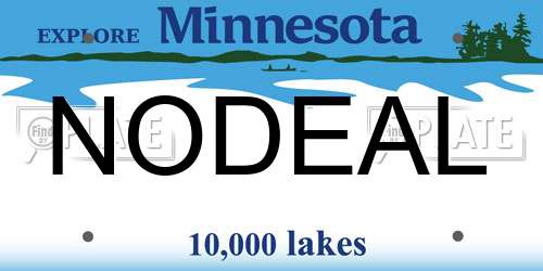 NODEAL Minnesota License Plate