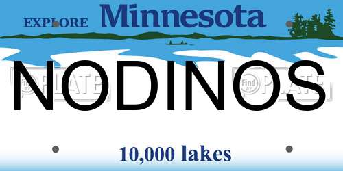 NODINOS Minnesota License Plate