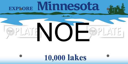 NOE Minnesota License Plate