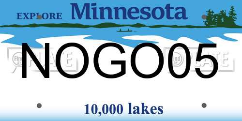 NOGO05 Minnesota License Plate