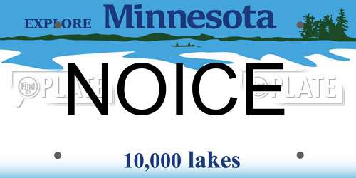 NOICE Minnesota License Plate