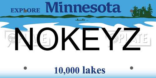 NOKEYZ Minnesota License Plate