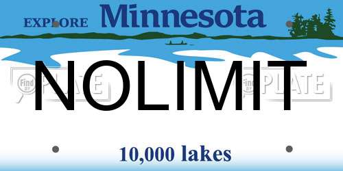 NOLIMIT Minnesota License Plate