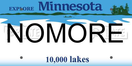 NOMORE Minnesota License Plate