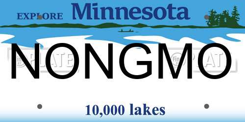 NONGMO Minnesota License Plate