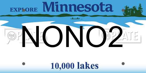 NONO2 Minnesota License Plate