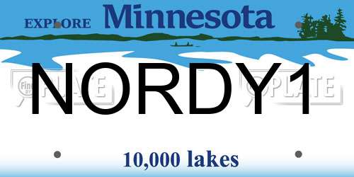 NORDY1 Minnesota License Plate