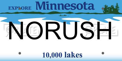 NORUSH Minnesota License Plate