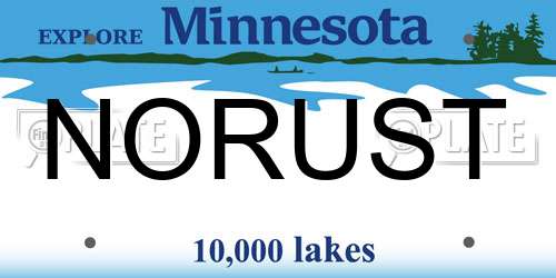 NORUST Minnesota License Plate