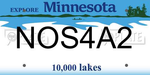 NOS4A2 Minnesota License Plate