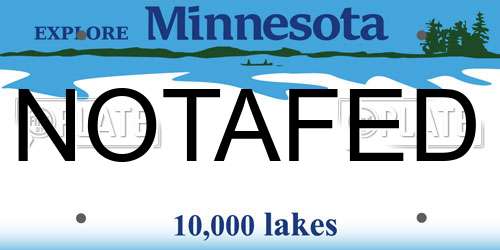 NOTAFED Minnesota License Plate