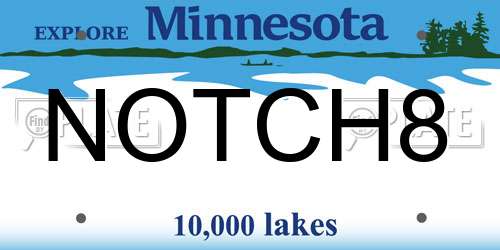 NOTCH8 Minnesota License Plate