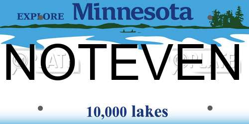 NOTEVEN Minnesota License Plate