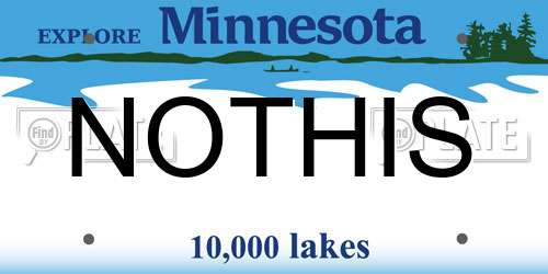 NOTHIS Minnesota License Plate
