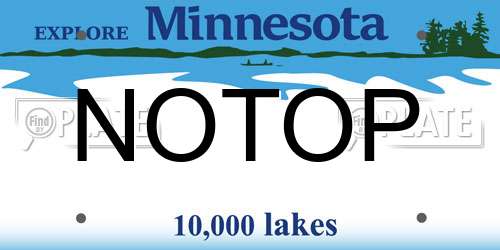 NOTOP Minnesota License Plate