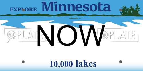 NOW Minnesota License Plate