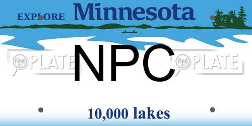 NPC Minnesota License Plate