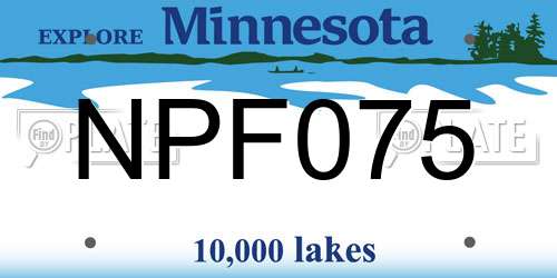 NPF075 Minnesota License Plate