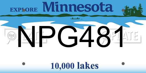NPG481 Minnesota License Plate