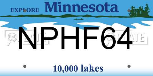 NPHF64 Minnesota License Plate
