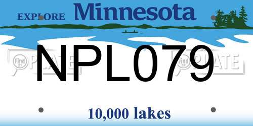NPL079 Minnesota License Plate