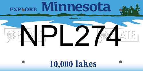 NPL274 Minnesota License Plate