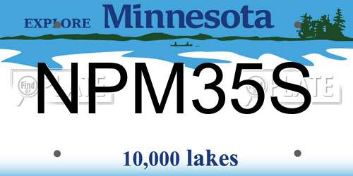 NPM35S Minnesota License Plate