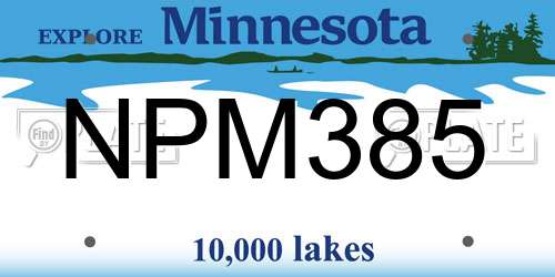 NPM385 Minnesota License Plate