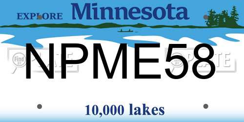 NPME58 Minnesota License Plate