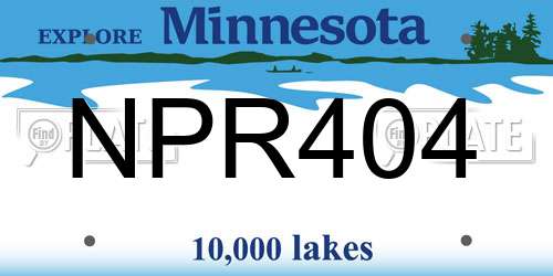 NPR404 Minnesota License Plate