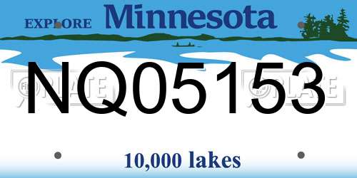 NQ05153 Minnesota License Plate