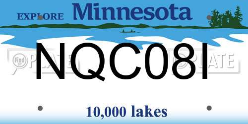 NQC08I Minnesota License Plate