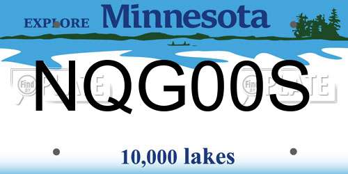 NQG00S Minnesota License Plate