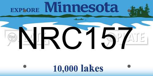 NRC157 Minnesota License Plate