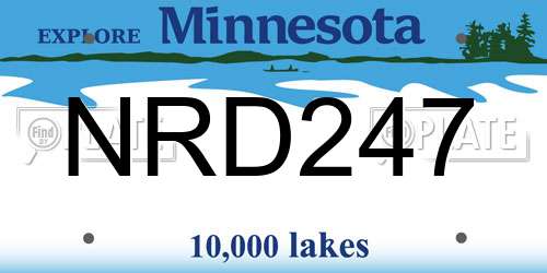NRD247 Minnesota License Plate