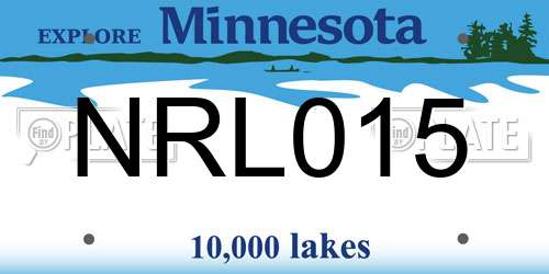 NRL015 Minnesota License Plate