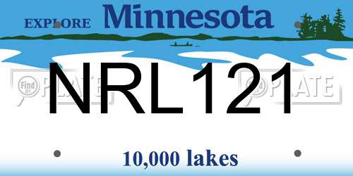 NRL121 Minnesota License Plate