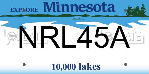 NRL45A Minnesota License Plate